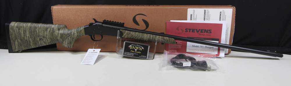 NIB STEVENS 301 TURKEY MOSSY OAK BOTTOMLANDS SS SHOTGUN 410GA 26" BRL 19252-img-0