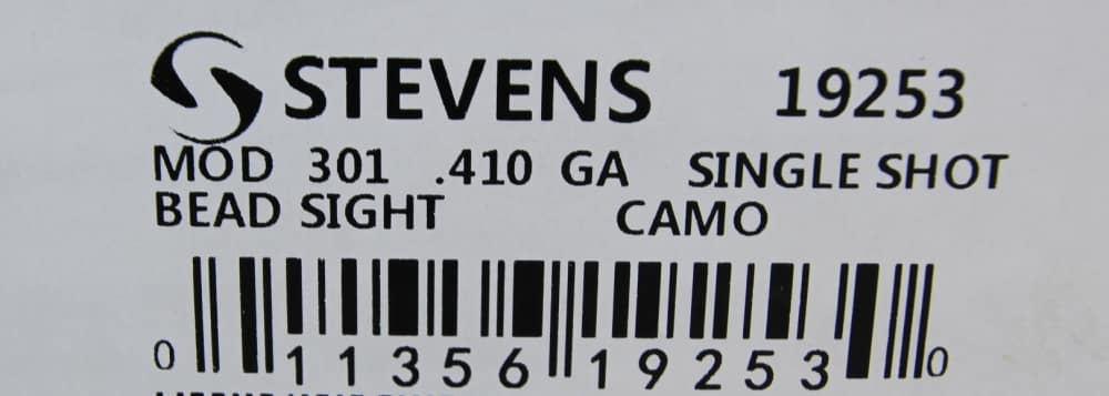 NIB STEVENS MODEL 301 TURKEY SINGLE SHOT SHOTGUN, 410GA, 26" BRL 19253-img-2