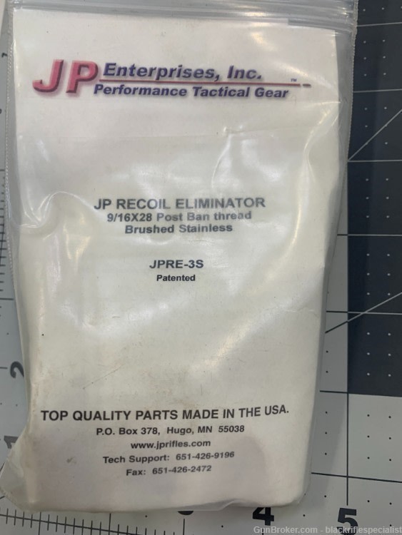 JP Enterprises Recoil Eliminator Stainless 9/16x28 Post Ban thread; JPRE-3S-img-0