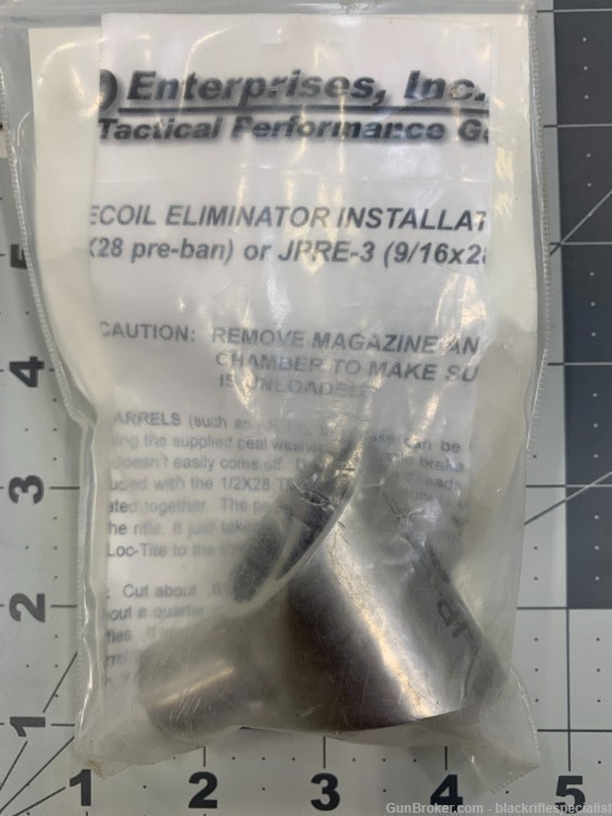 JP Enterprises Recoil Eliminator Stainless 9/16x28 Post Ban thread; JPRE-3S-img-1