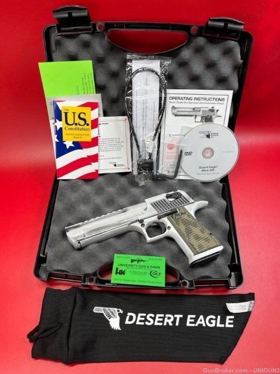 MAGNUM RESEARCH DESERT EAGLE L6 44 MAG WHITE  DISTRESSED. -img-0