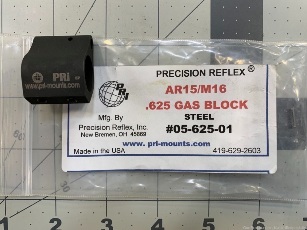 Precision Reflex PRI Lo Pro Gas Block Steel .625  05-625-01-img-0