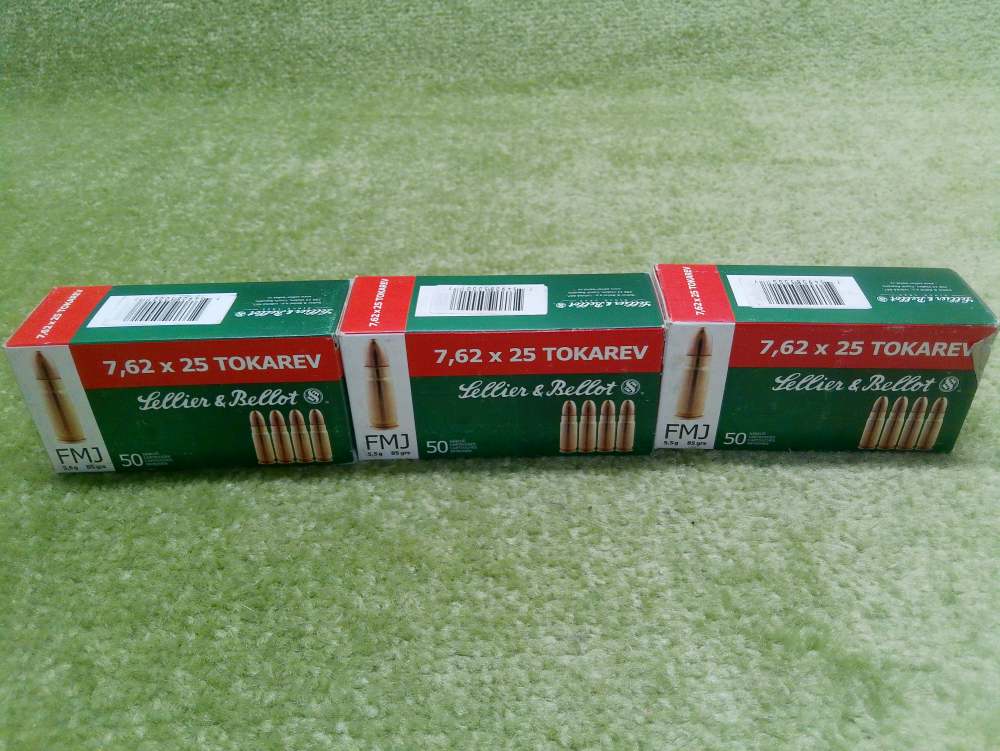 Seller & Bellot 7.62X25 Tokarev 85gr FMJ 150 Total Factory Rounds-img-1