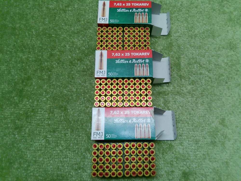 Seller & Bellot 7.62X25 Tokarev 85gr FMJ 150 Total Factory Rounds-img-2