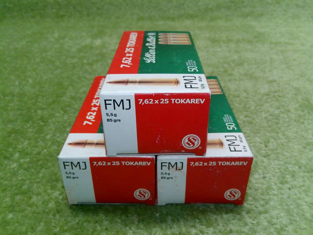 Seller & Bellot 7.62X25 Tokarev 85gr FMJ 150 Total Factory Rounds-img-0