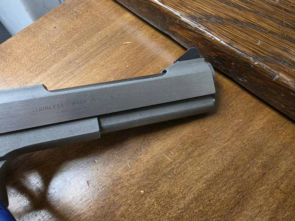 AMT Auto Mag 22 Mag Semi Automatic Stainless Pistol-img-6