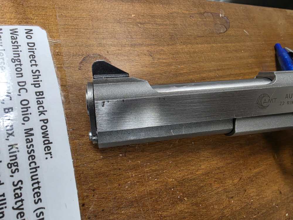 AMT Auto Mag 22 Mag Semi Automatic Stainless Pistol-img-4