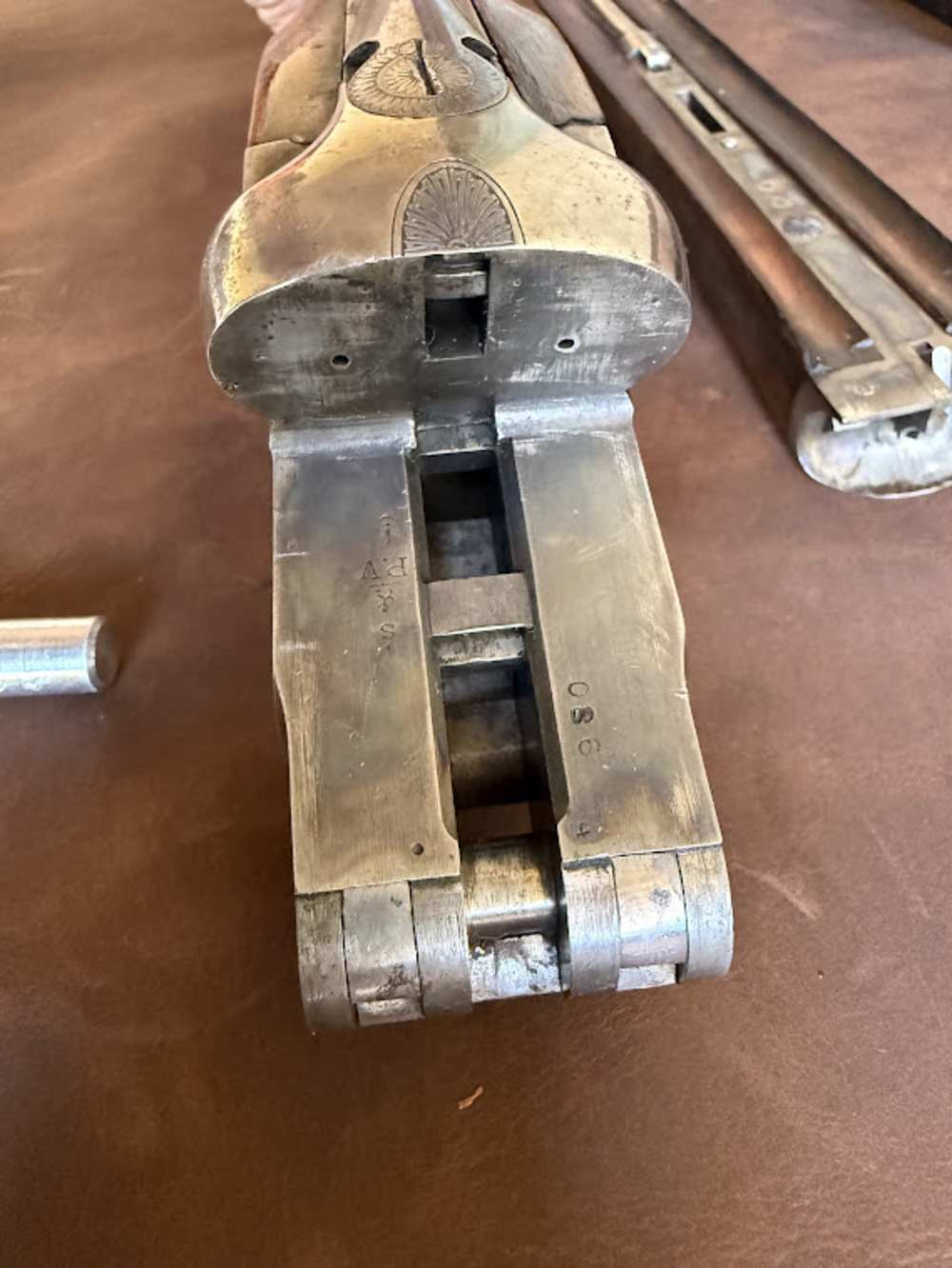 Masquelier Double Rifle - Gunsmith Special - Wildcat 9mm with dies-img-45