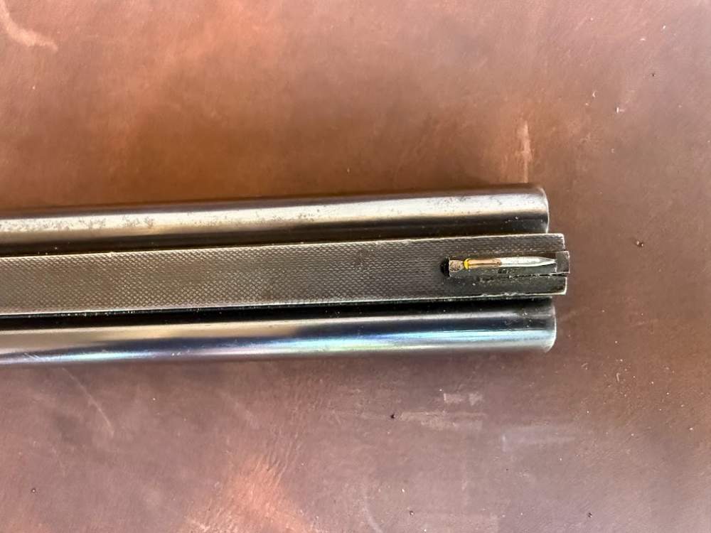 Masquelier Double Rifle - Gunsmith Special - Wildcat 9mm with dies-img-33