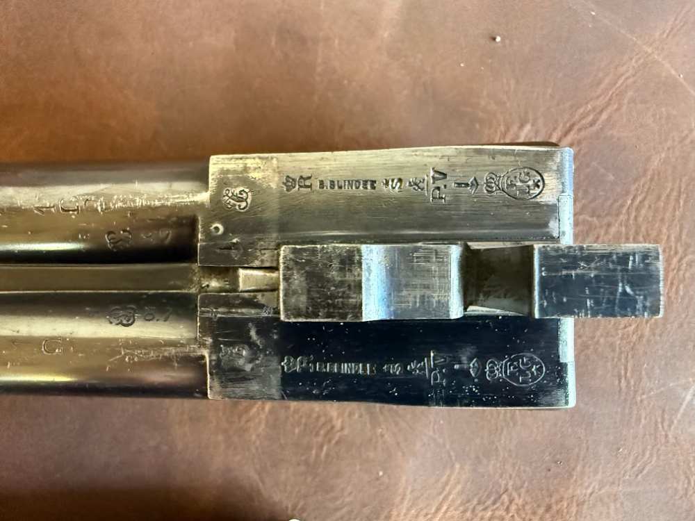 Masquelier Double Rifle - Gunsmith Special - Wildcat 9mm with dies-img-48