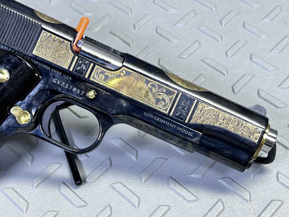 COLT MAYAN EMPIRE PAKAL THE GREAT .38 SUPER SERIAL #007 1 OF 500 NO CC FEE -img-13