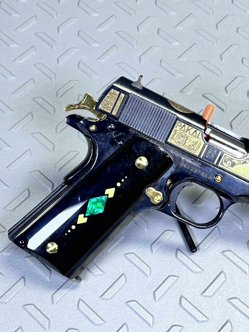 COLT MAYAN EMPIRE PAKAL THE GREAT .38 SUPER SERIAL #007 1 OF 500 NO CC FEE -img-12