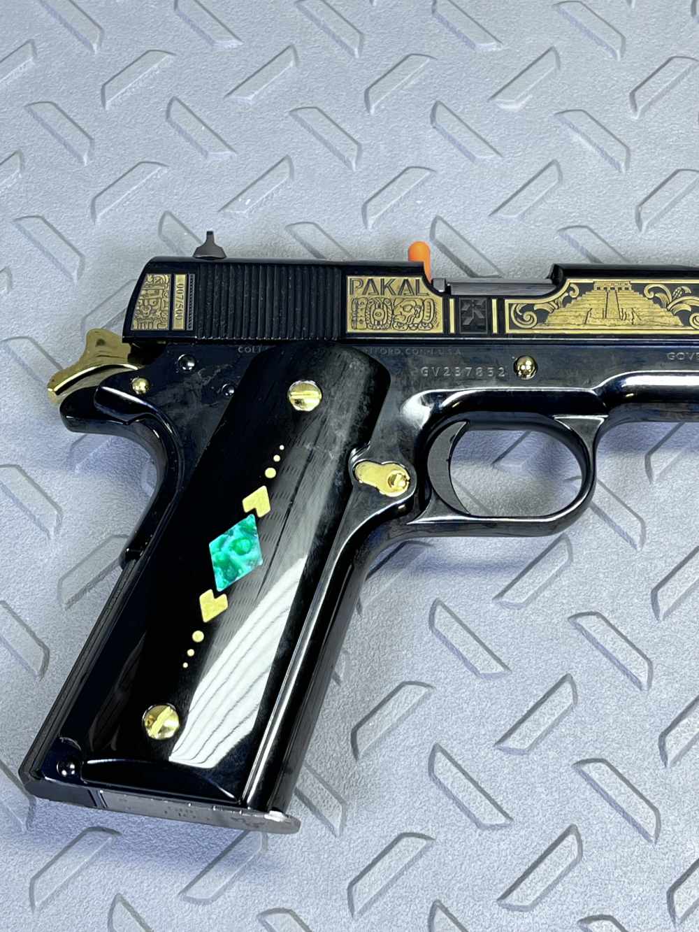 COLT MAYAN EMPIRE PAKAL THE GREAT .38 SUPER SERIAL #007 1 OF 500 NO CC FEE -img-15