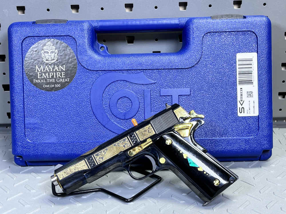 COLT MAYAN EMPIRE PAKAL THE GREAT .38 SUPER SERIAL #007 1 OF 500 NO CC FEE -img-2
