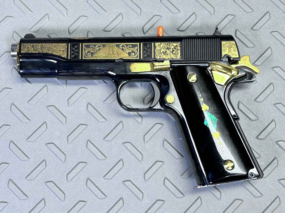 COLT MAYAN EMPIRE PAKAL THE GREAT .38 SUPER SERIAL #007 1 OF 500 NO CC FEE -img-8