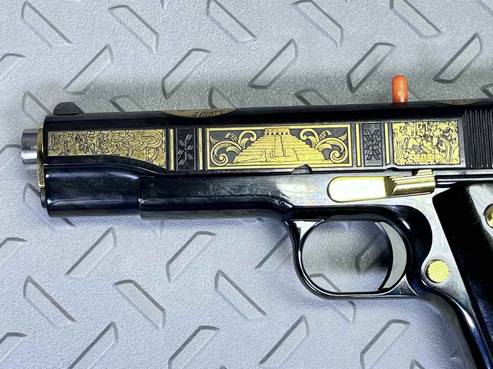 COLT MAYAN EMPIRE PAKAL THE GREAT .38 SUPER SERIAL #007 1 OF 500 NO CC FEE -img-10