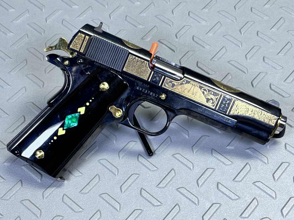 COLT MAYAN EMPIRE PAKAL THE GREAT .38 SUPER SERIAL #007 1 OF 500 NO CC FEE -img-11
