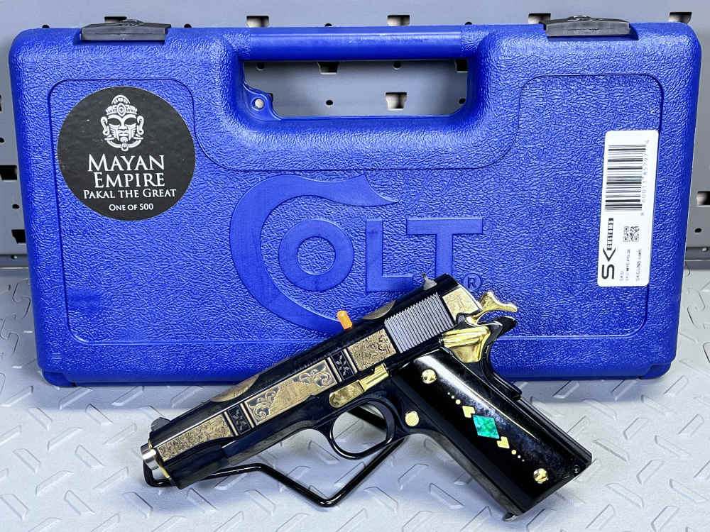 COLT MAYAN EMPIRE PAKAL THE GREAT .38 SUPER SERIAL #007 1 OF 500 NO CC FEE -img-3