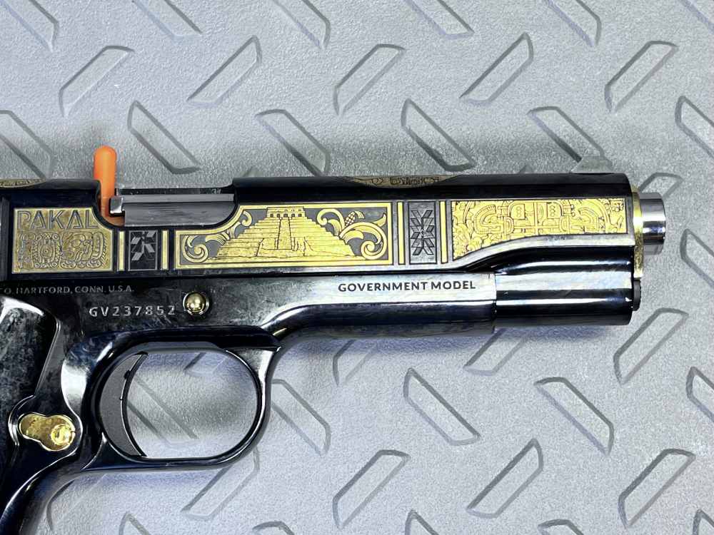 COLT MAYAN EMPIRE PAKAL THE GREAT .38 SUPER SERIAL #007 1 OF 500 NO CC FEE -img-16