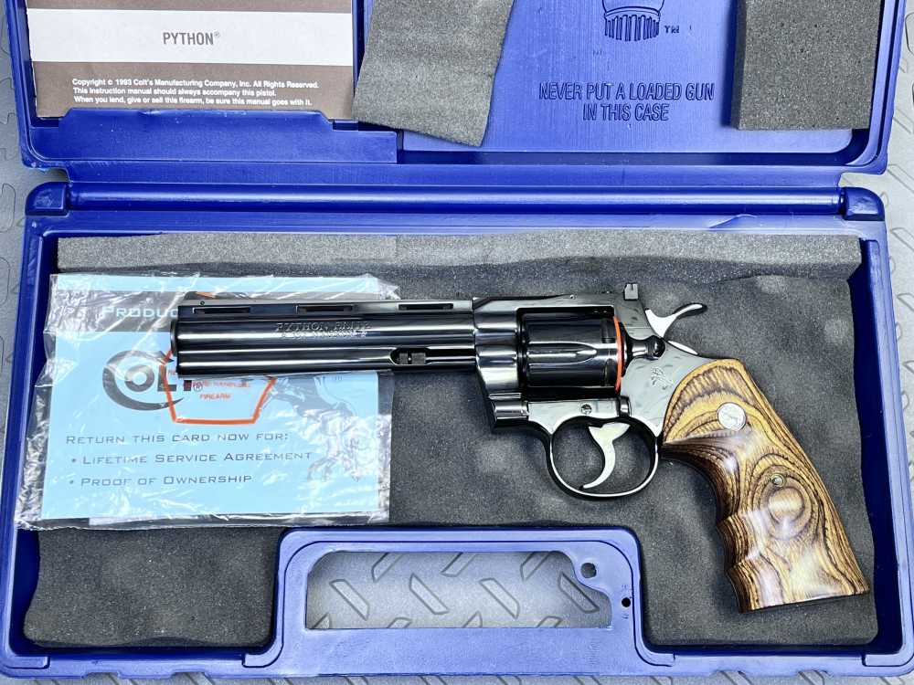 1997 COLT PYTHON ELITE .357 MAGNUM 6" BARREL ROYAL BLUE FINISH, NO CC FEES-img-26