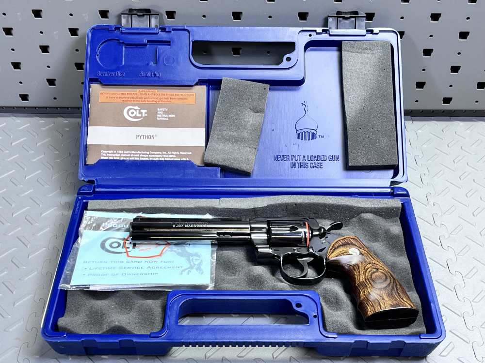 1997 COLT PYTHON ELITE .357 MAGNUM 6" BARREL ROYAL BLUE FINISH, NO CC FEES-img-25