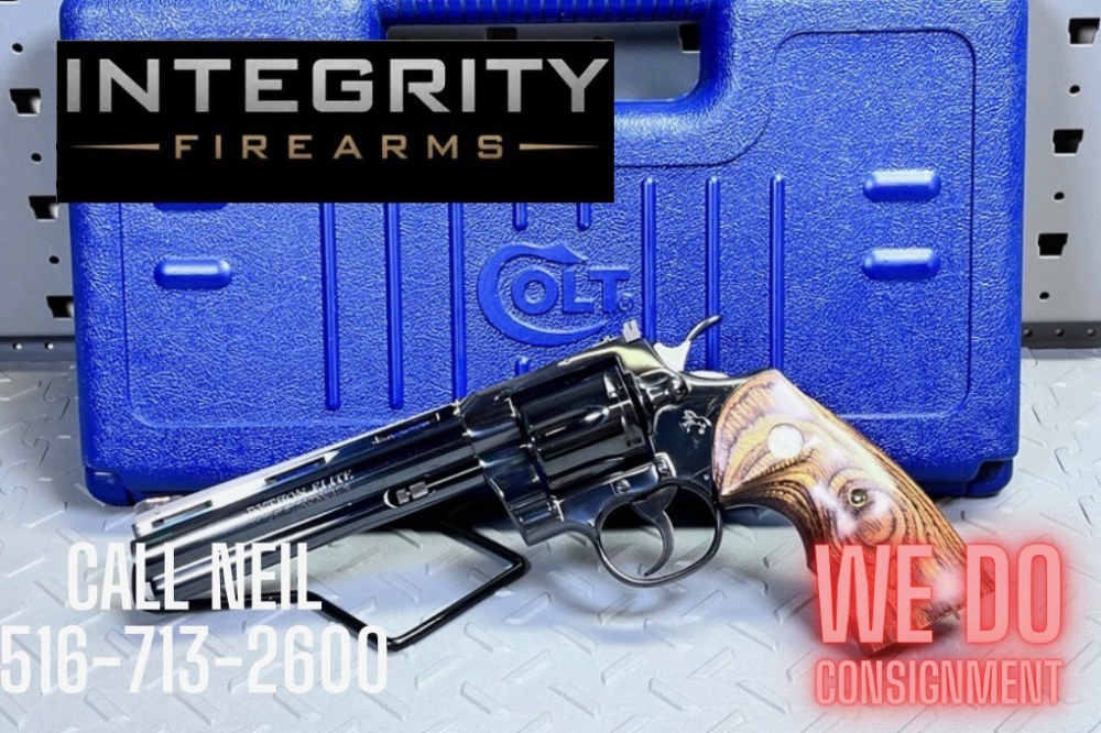 1997 COLT PYTHON ELITE .357 MAGNUM 6" BARREL ROYAL BLUE FINISH, NO CC FEES-img-0