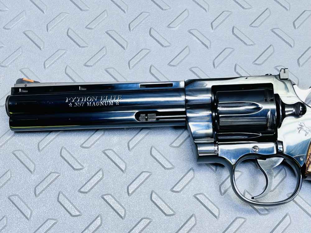 1997 COLT PYTHON ELITE .357 MAGNUM 6" BARREL ROYAL BLUE FINISH, NO CC FEES-img-9