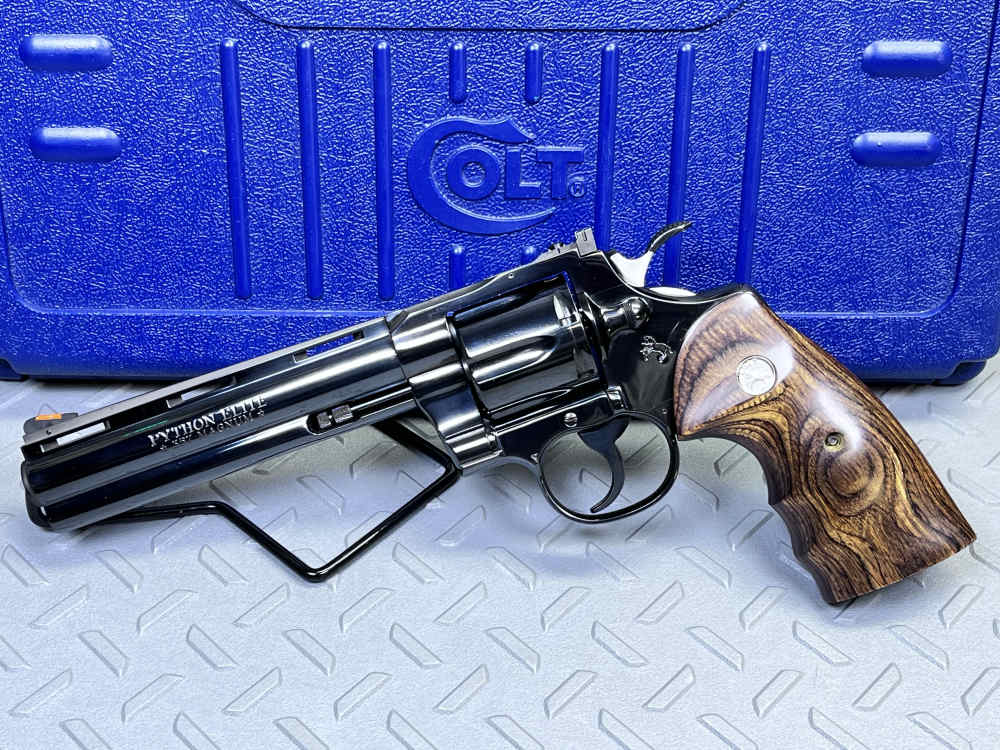 1997 COLT PYTHON ELITE .357 MAGNUM 6" BARREL ROYAL BLUE FINISH, NO CC FEES-img-3