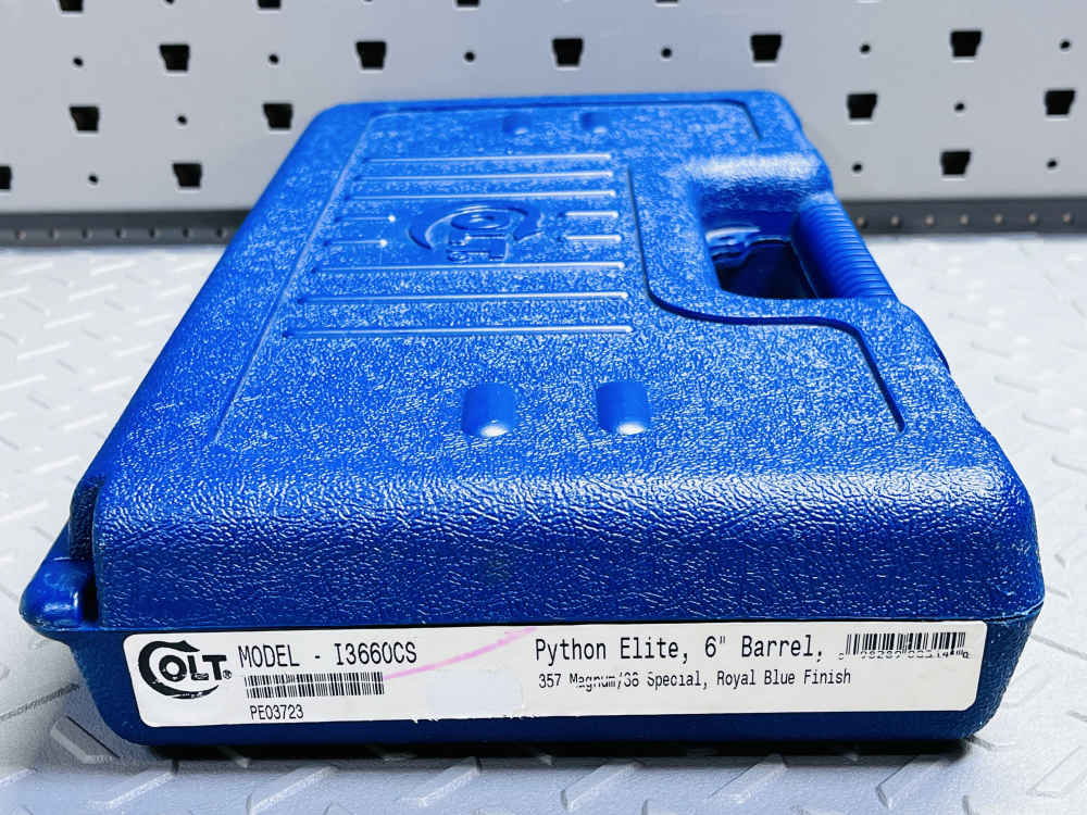 1997 COLT PYTHON ELITE .357 MAGNUM 6" BARREL ROYAL BLUE FINISH, NO CC FEES-img-29