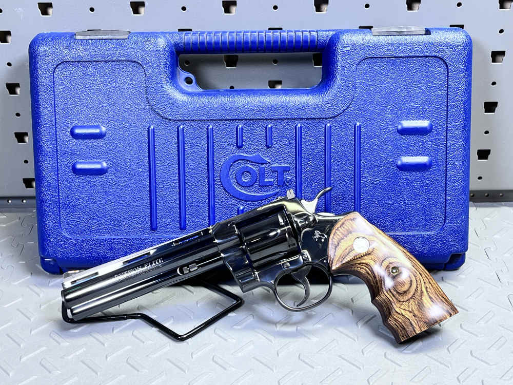 1997 COLT PYTHON ELITE .357 MAGNUM 6" BARREL ROYAL BLUE FINISH, NO CC FEES-img-2