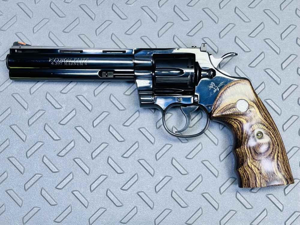 1997 COLT PYTHON ELITE .357 MAGNUM 6" BARREL ROYAL BLUE FINISH, NO CC FEES-img-7