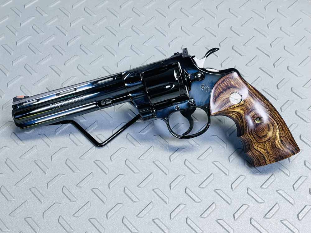 1997 COLT PYTHON ELITE .357 MAGNUM 6" BARREL ROYAL BLUE FINISH, NO CC FEES-img-4