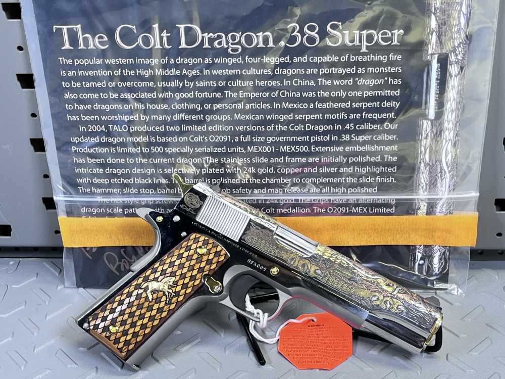 COLT TALO DRAGON RUBY EYES #005 ONE OF 500 .38 SUPER, NO CC FEES -img-3