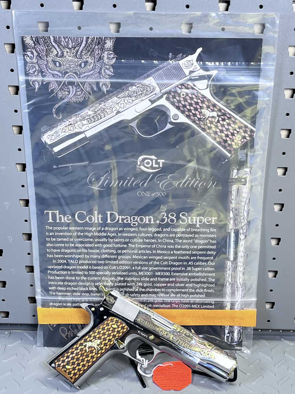 COLT TALO DRAGON RUBY EYES #005 ONE OF 500 .38 SUPER, NO CC FEES -img-2
