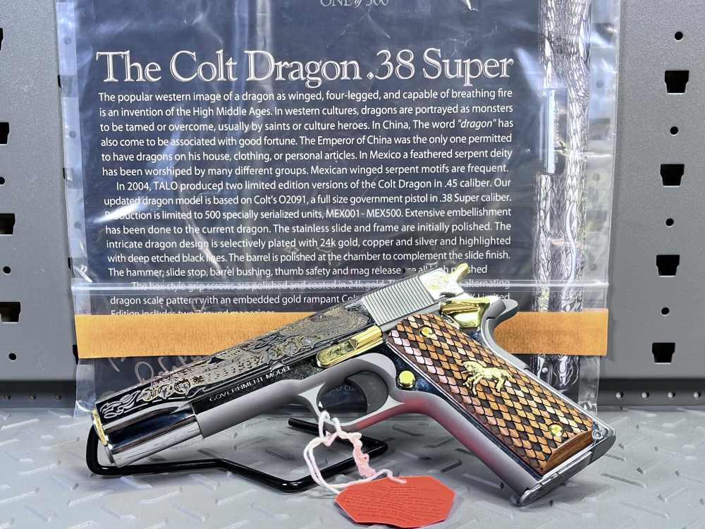 COLT TALO DRAGON RUBY EYES #005 ONE OF 500 .38 SUPER, NO CC FEES -img-11