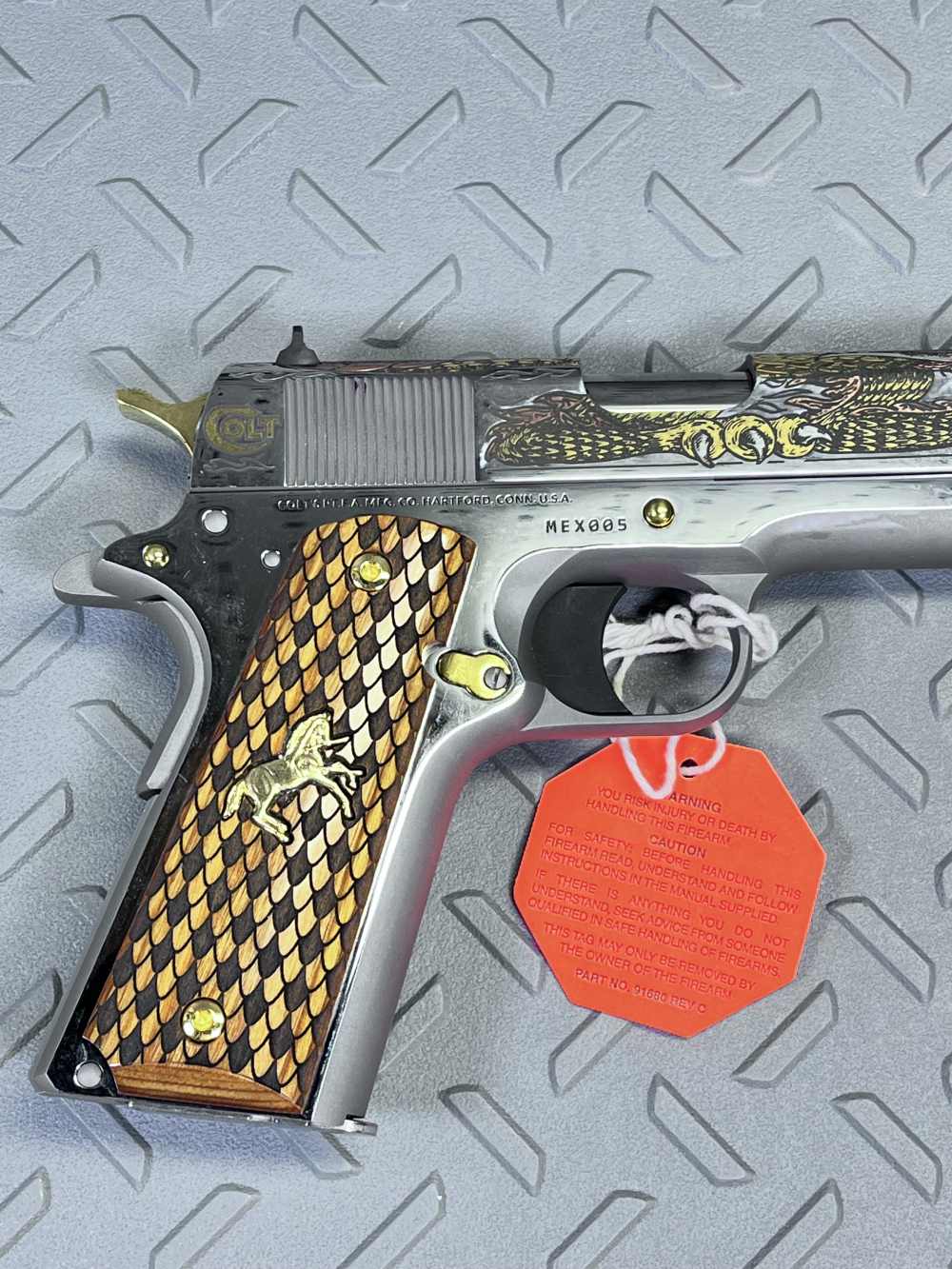 COLT TALO DRAGON RUBY EYES #005 ONE OF 500 .38 SUPER, NO CC FEES -img-8