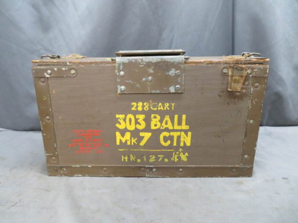 FULL CRATE WWII SOUTH AFRICAN MILITARY .303 BRITISH AMMO-DATED 1945-288 Rds-img-4