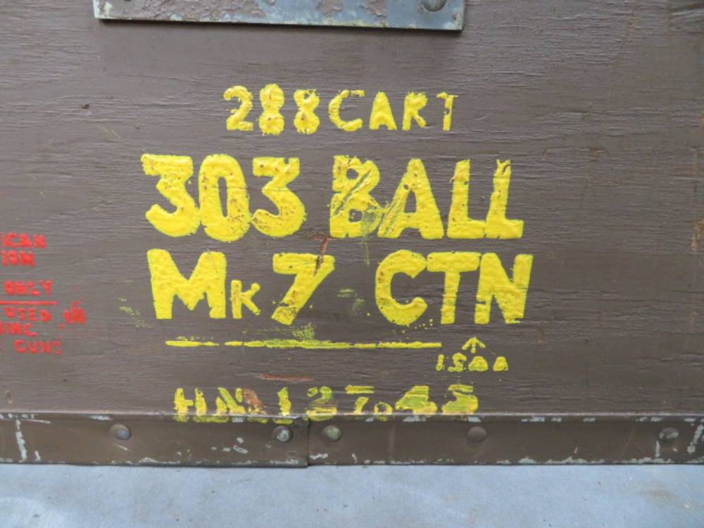 FULL CRATE WWII SOUTH AFRICAN MILITARY .303 BRITISH AMMO-DATED 1945-288 Rds-img-1