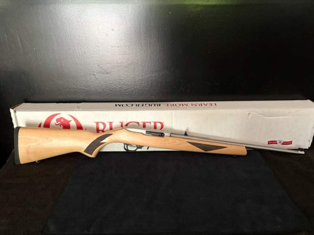 RUGER 10/22 10 RND STAINLESS STEEL .01 START NR PENNY AUCTION NIB-img-0