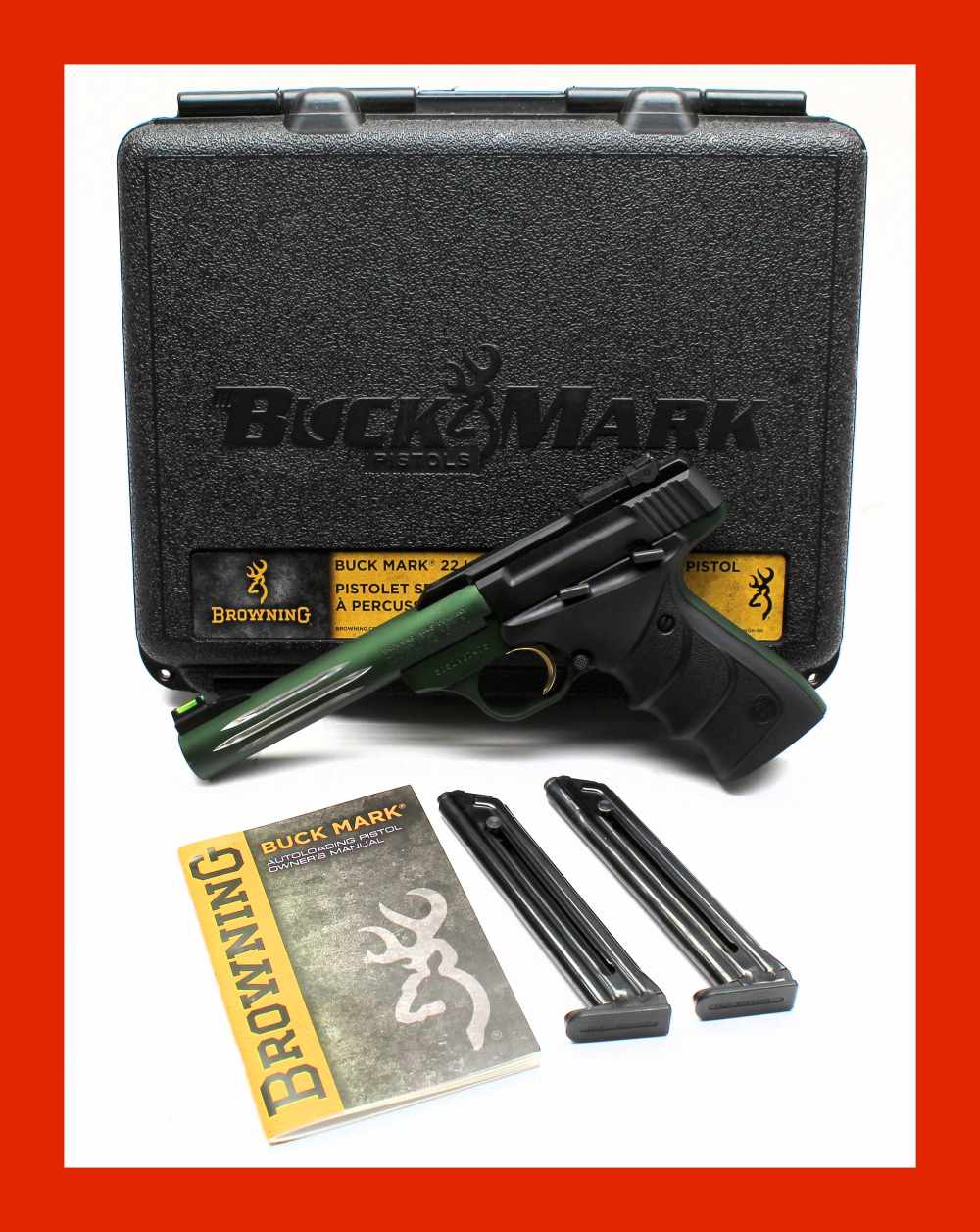 Browning Buck Mark Lite URX Green 22lr Unfired 2015 Priced To Sell!-img-0