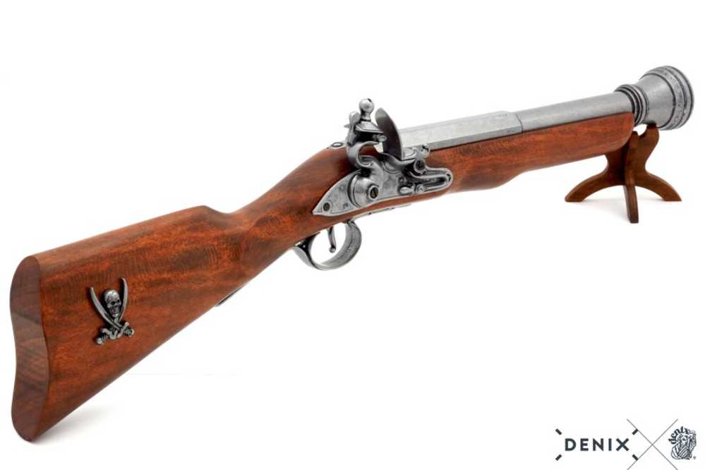 1700s Pirate Blunderbuss Flintlock Pistol Non-Firing Replica Gun by Denix -img-2
