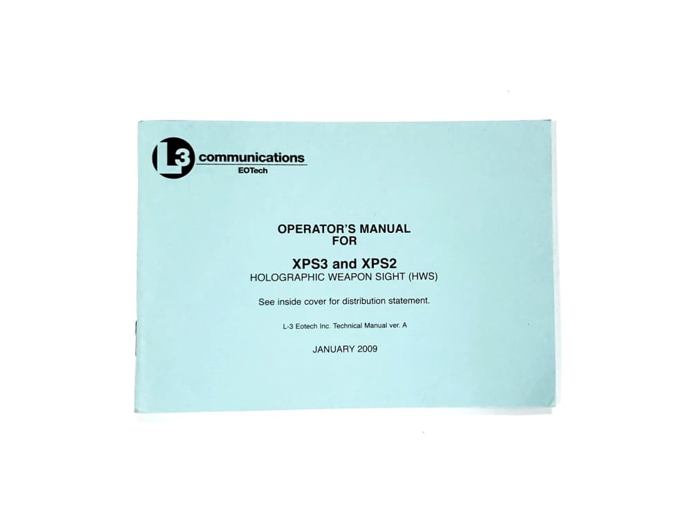 L3 Eotech XPS2 / XPS3 Operator's Manual-img-0