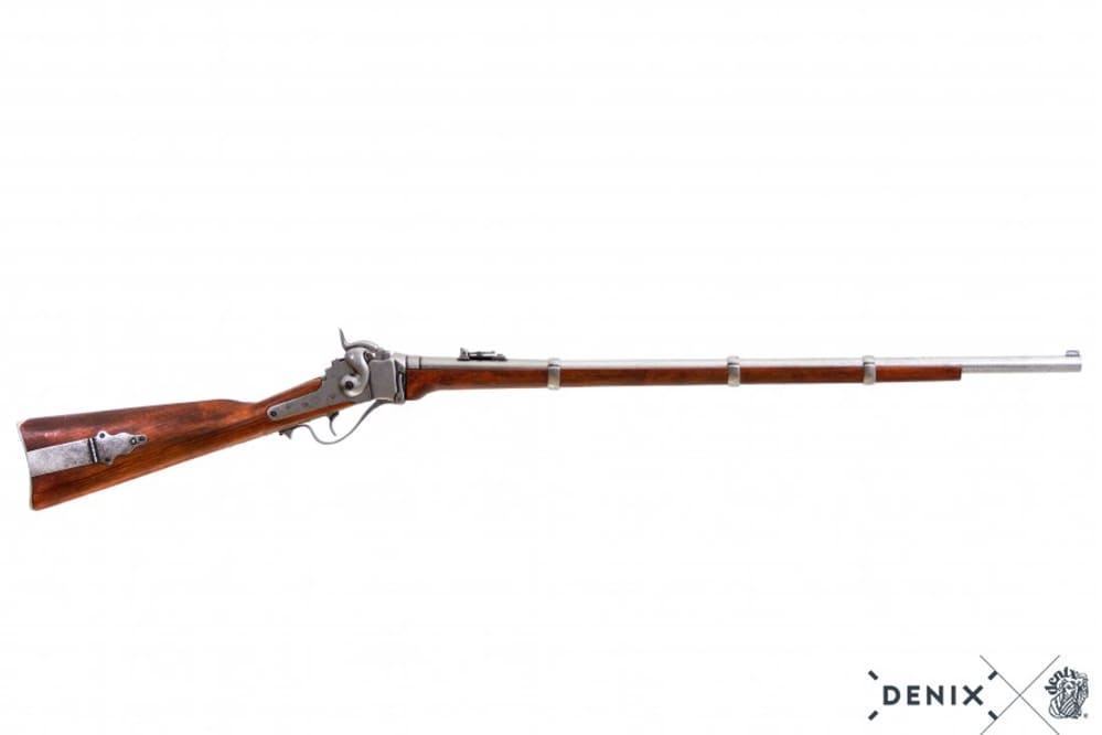 Civil War 1859 Sharps Grey Finish Non Firing Replica Rifle by Denix-img-0