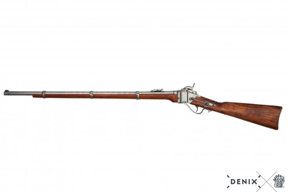Civil War 1859 Sharps Grey Finish Non Firing Replica Rifle by Denix-img-3