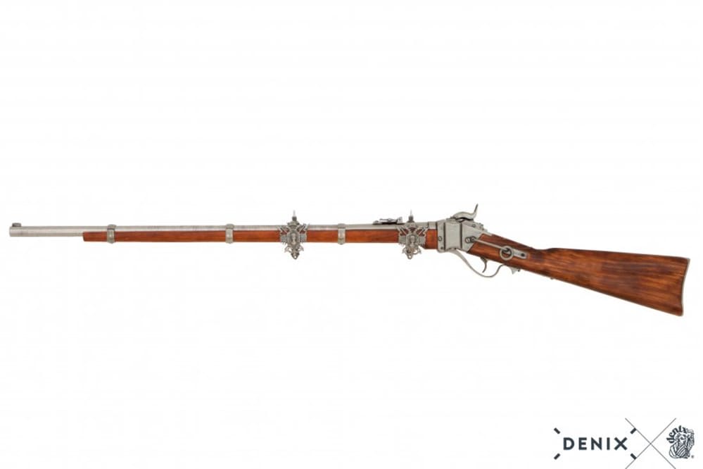 Civil War 1859 Sharps Grey Finish Non Firing Replica Rifle by Denix-img-6