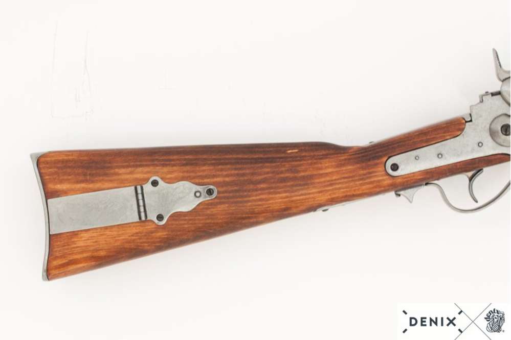 Civil War 1859 Sharps Grey Finish Non Firing Replica Rifle by Denix-img-2