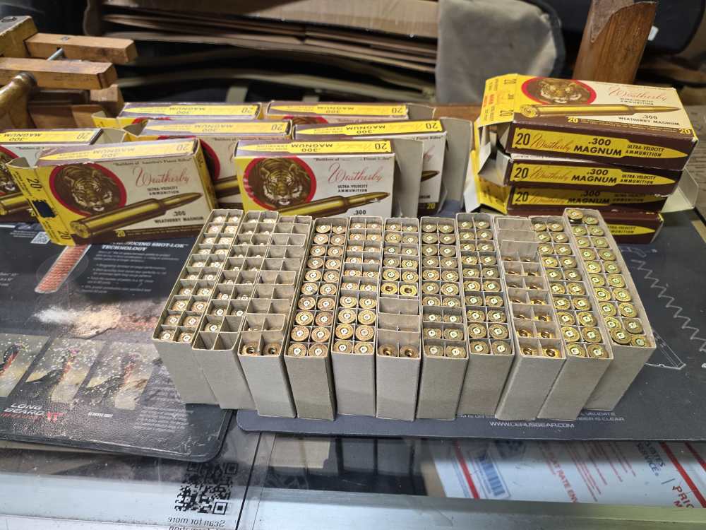 300 Weatherby Magnum Empty Brass 217 Pieces w/ Boxes-img-0