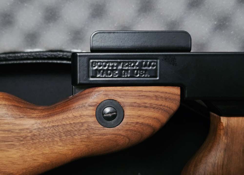 Ruger 10/22 .22 L.R. with Tommy Gun Conversion Kit, Violin Case Drum Mag-img-9