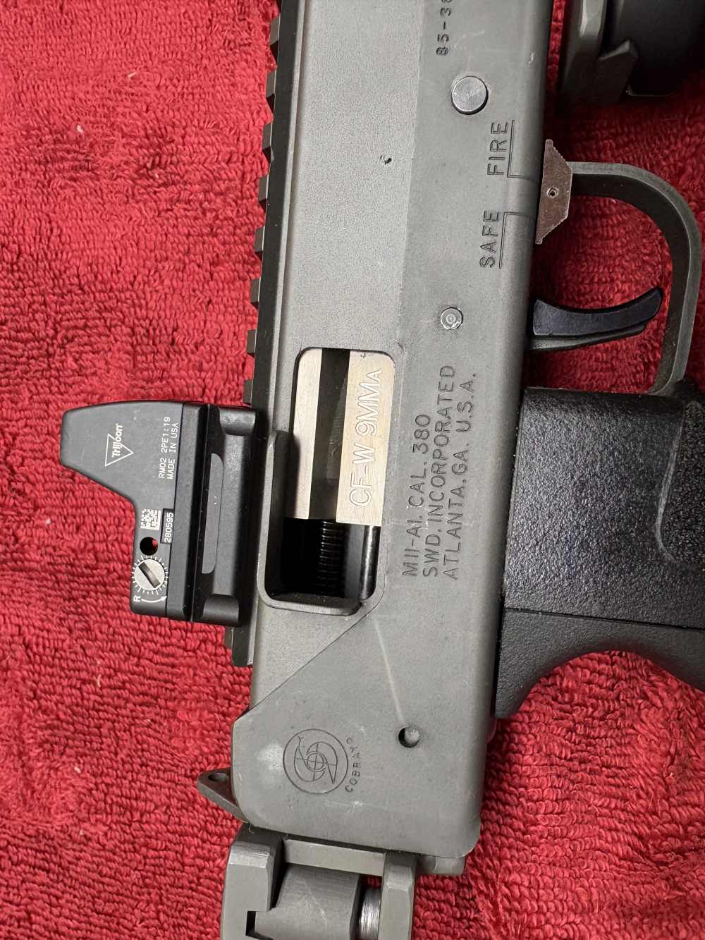 SWD m11-a1 380/9mm large mag well Pkg w/ grey ghost upper & CFW bolt -img-3