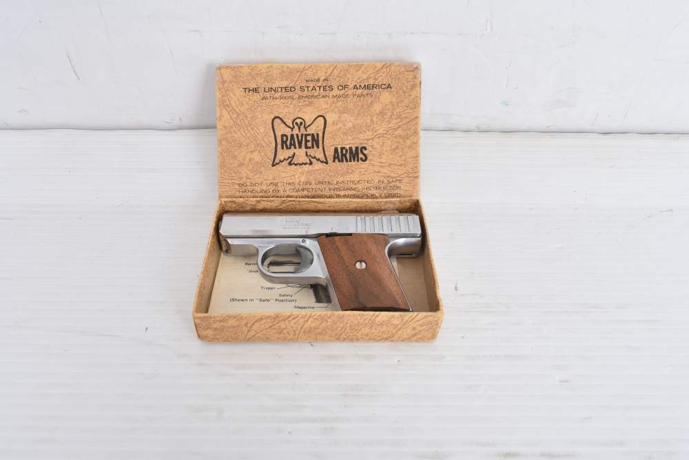 Raven Arms P-25 .25 ACP – Stainless – Very Clean – Box & Manual-img-12